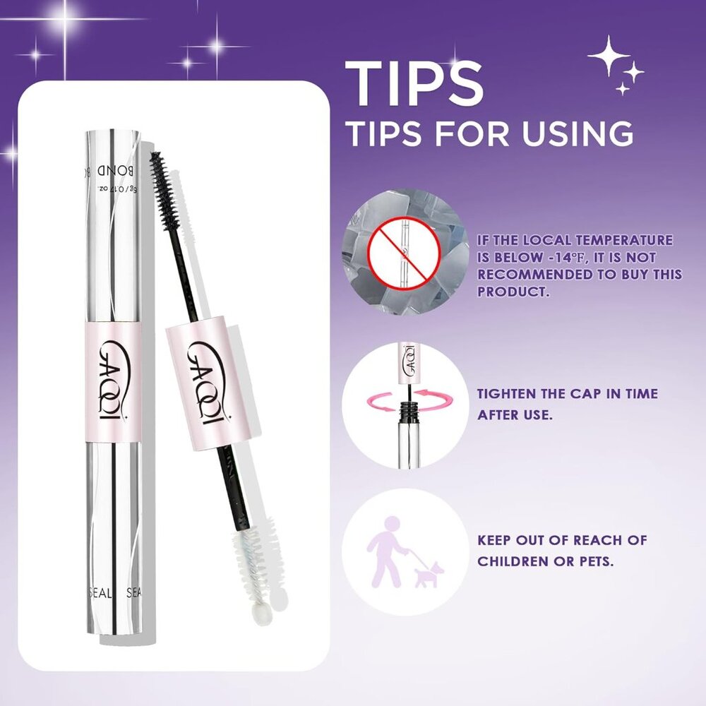 Double-Ended Eyelash Adhesive for Clusters - 72H Waterproof & Easy to Use - Picture 6 of 7